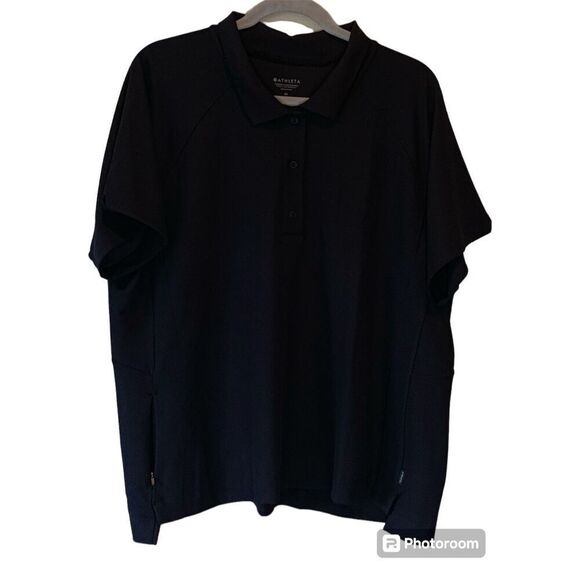 Athleta Everyday Polo Tee Black Size 2X - Picture 1 of 7